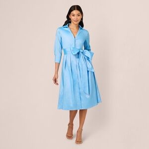 NWT Adrianna Papell Taffeta Shirt Midi Dress Sz 6